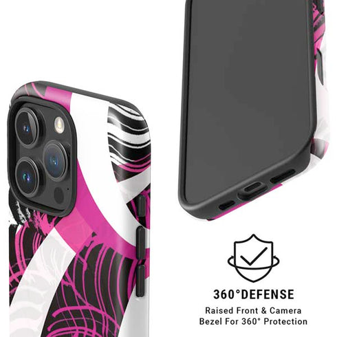 Pink and White Hipster iPhone 16 Pro Magsafe Impact Case